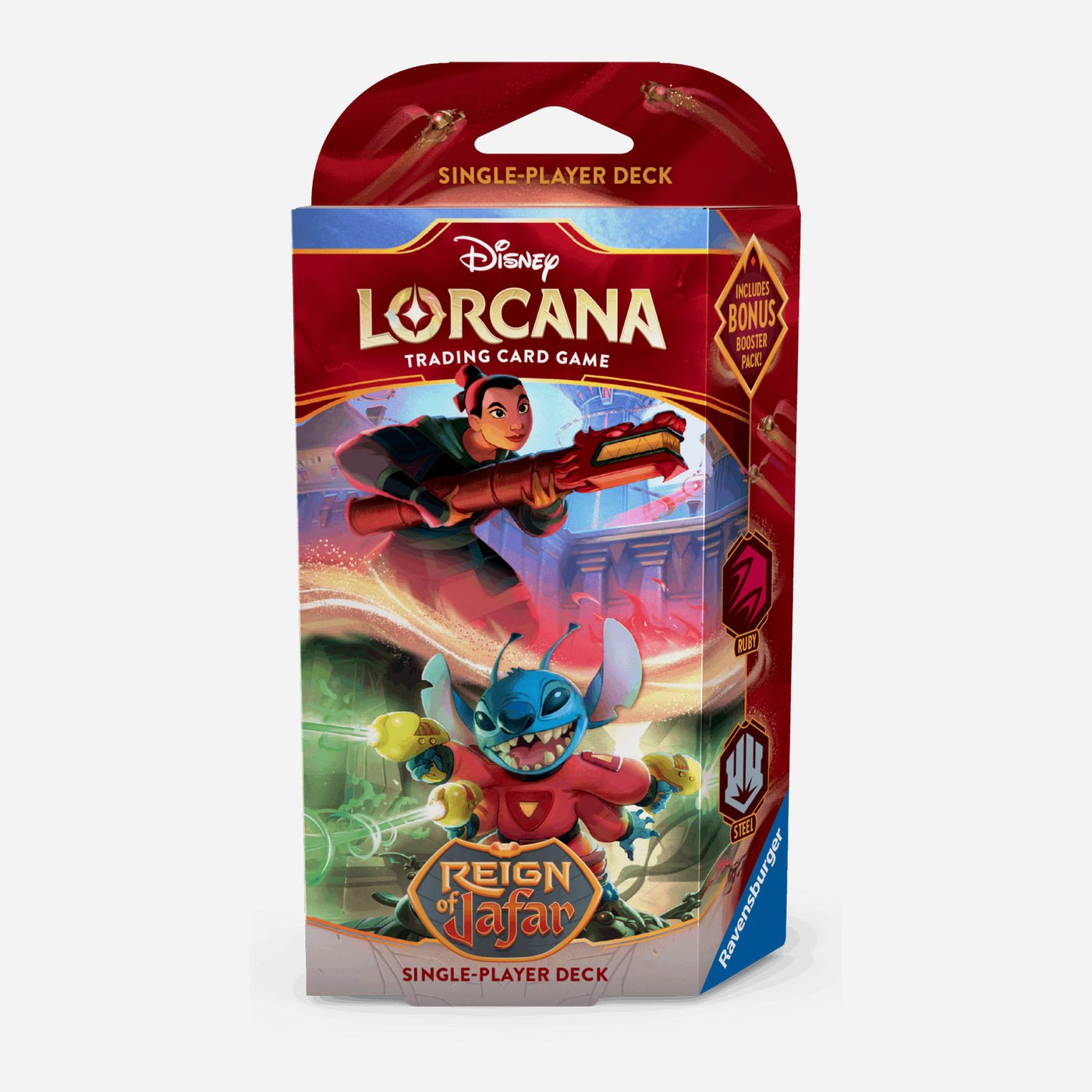 Disney Lorcana TCG - Reign of Jafar - Mulan & Stitch Starter Deck - Made In Camelot Disney Lorcana TCG - Reign of Jafar - Mulan & Stitch Starter Deck - Made In Camelot