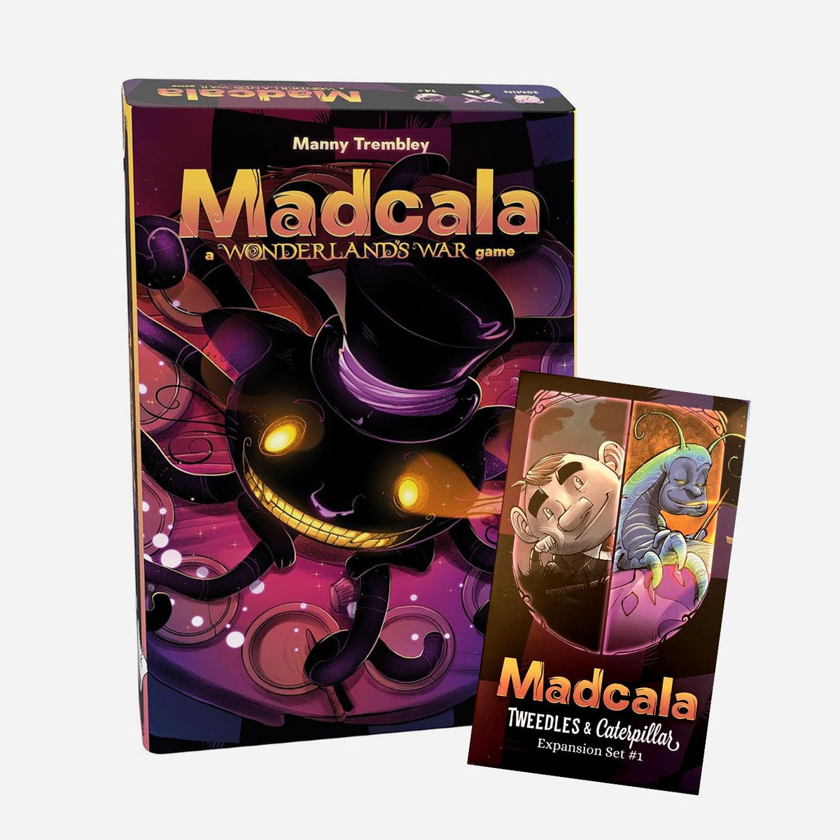 Madcala Board Game - Includes Tweedles & Caterpillar Expansion - Made In Camelot