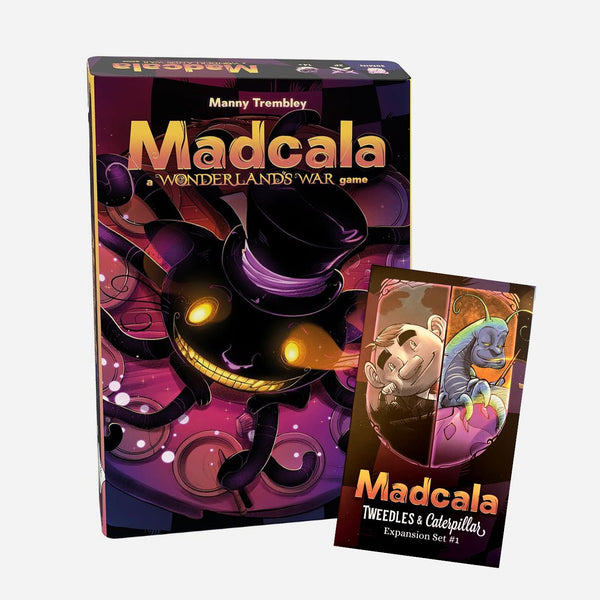 Madcala Board Game - Includes Tweedles & Caterpillar Expansion - Made In Camelot