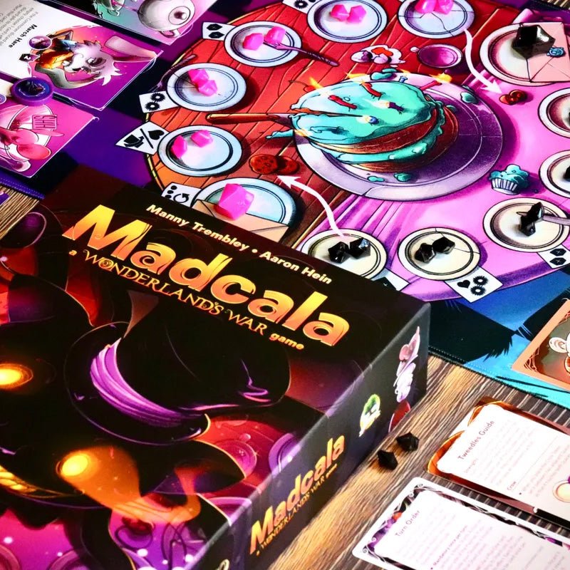 Madcala Board Game - Includes Tweedles & Caterpillar Expansion - Made In Camelot