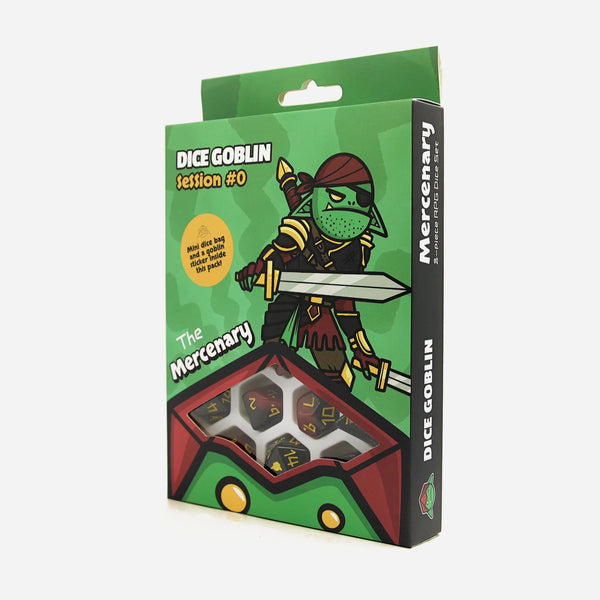 Dice Goblin Dice set - Session 0 - The Mercenary - Made In Camelot