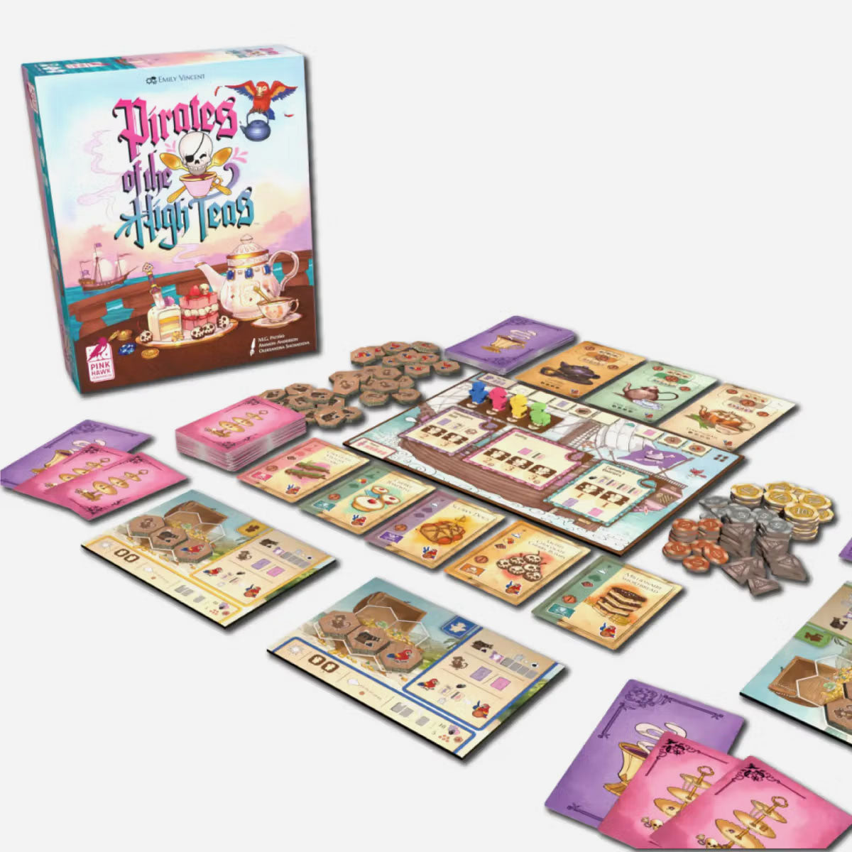 Pirates of the High Teas Board Game & And A Bottle of Rum Expansion Made In Camelot