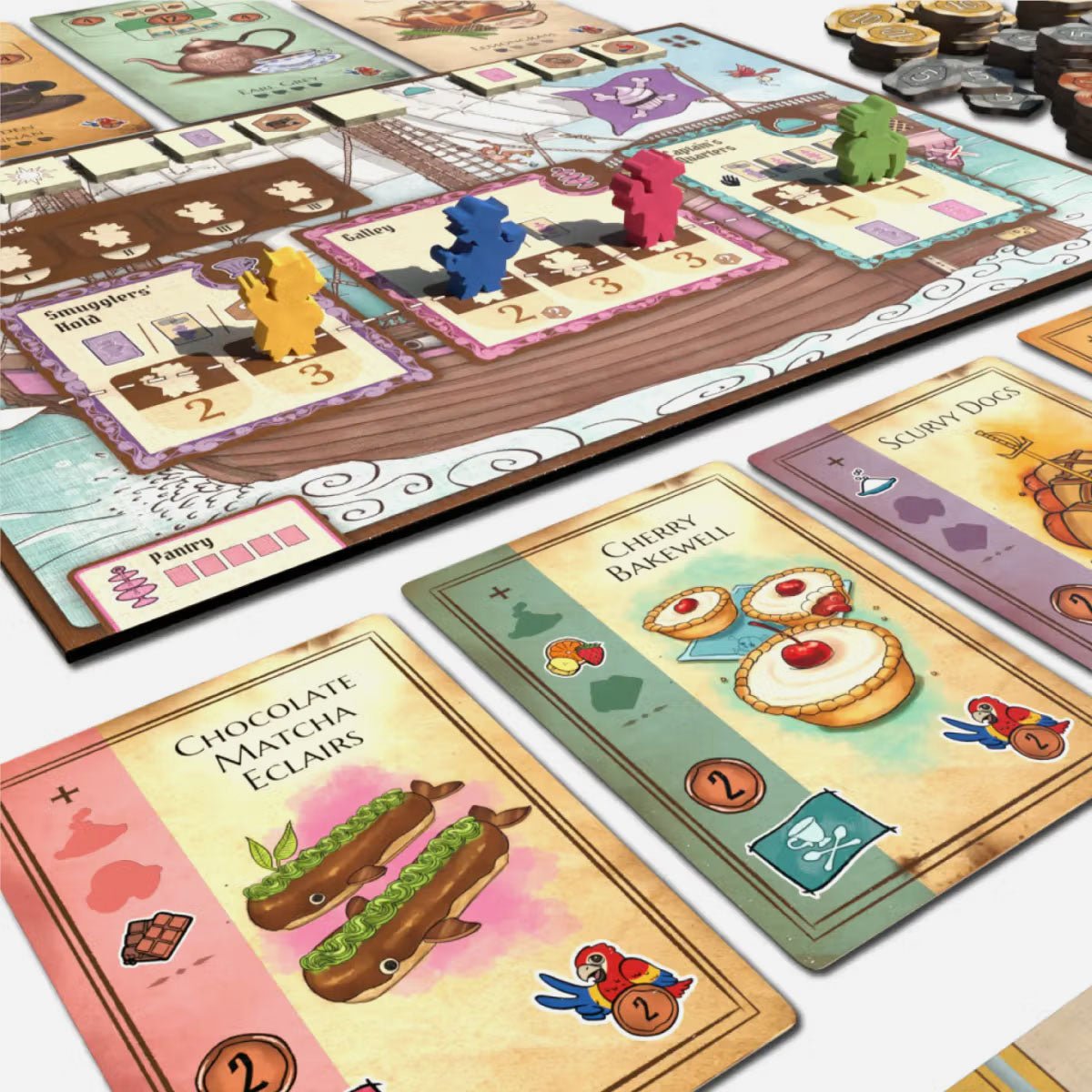 Pirates of the High Teas Board Game & And A Bottle of Rum Expansion - Made In Camelot
