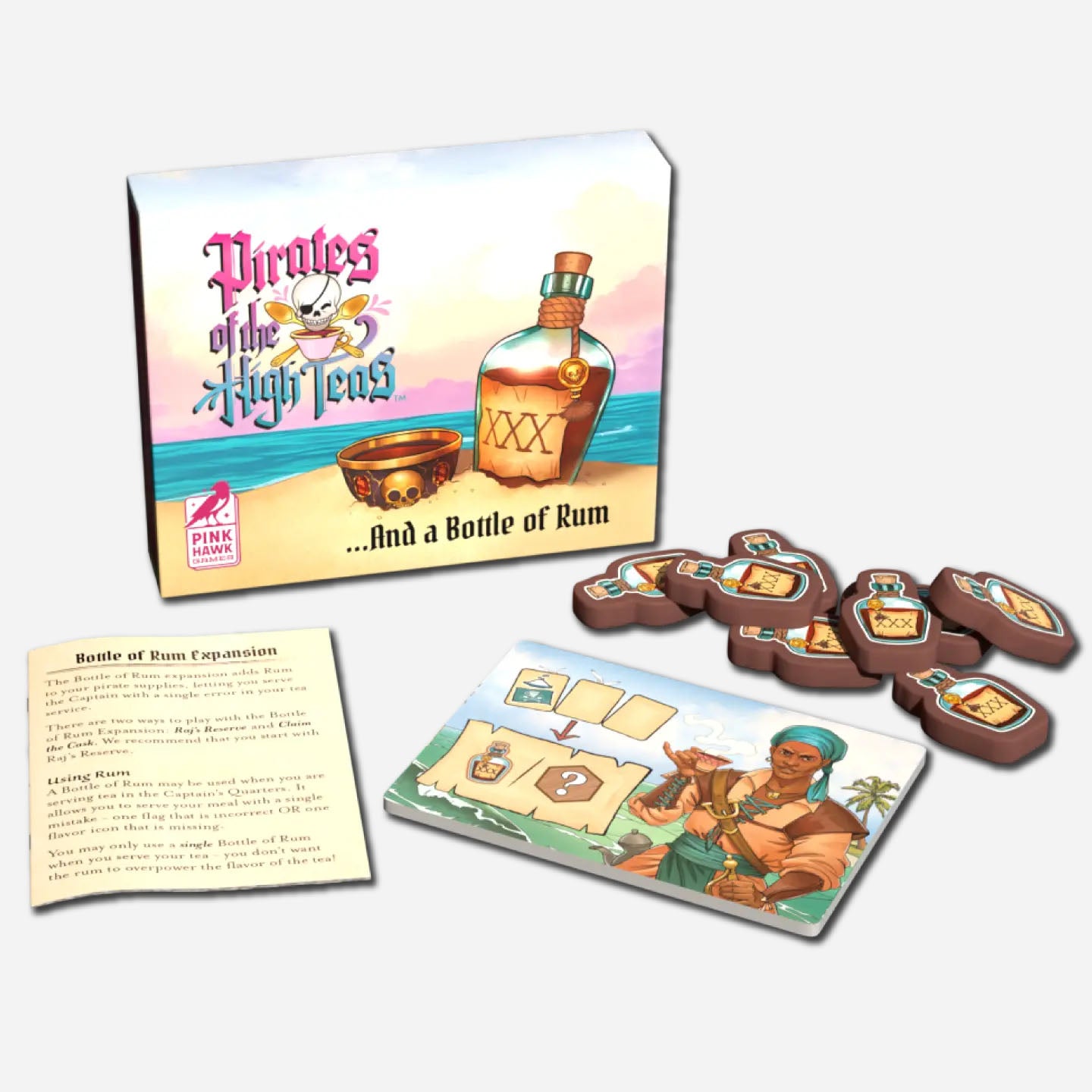 Pirates of the High Teas Board Game & And A Bottle of Rum Expansion - Made In Camelot