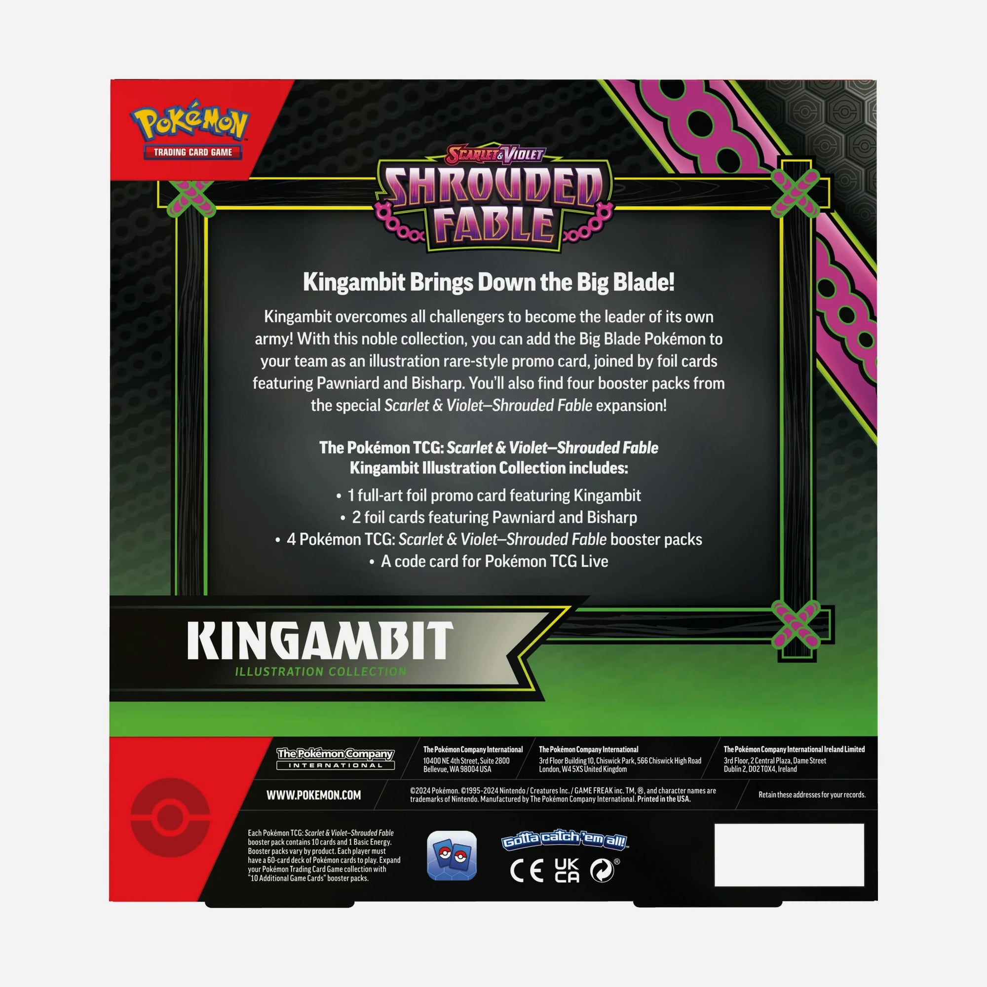 Pokemon Scarlet & Violet Shrouded Fable - Kingambit Illustration Collection