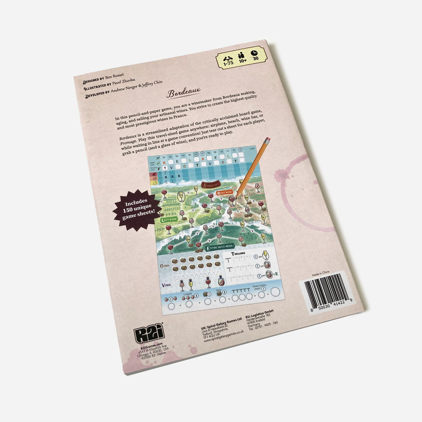 Bordeaux Print and Play Board Game