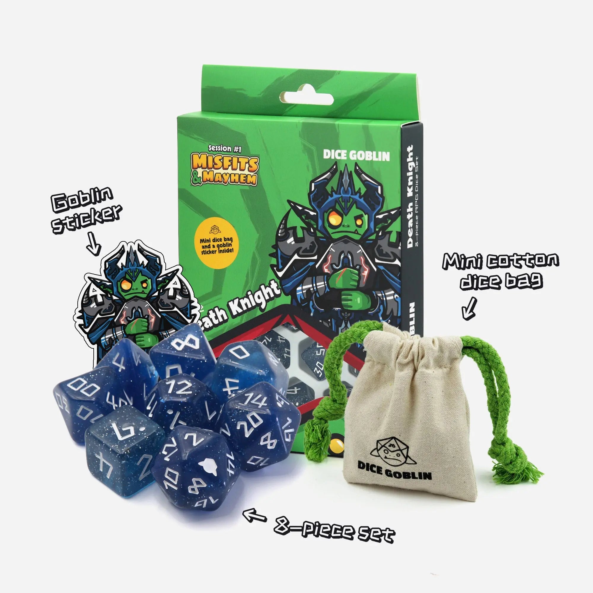 D&D Dice set - Dice Goblin: The Death Knight - Made In Camelot