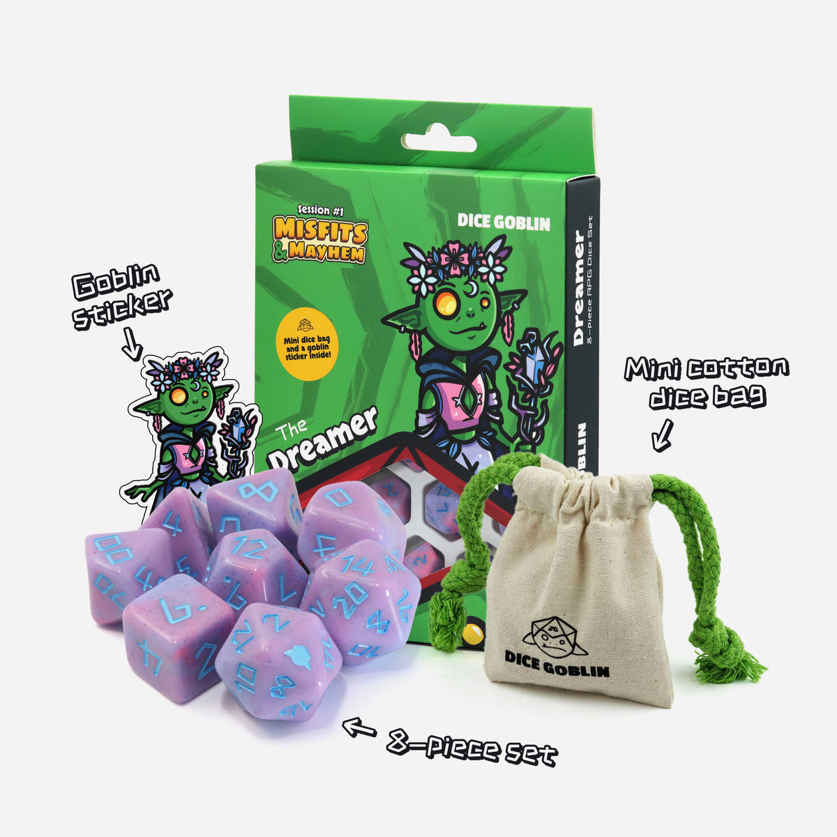 D&D Dice set - Dice Goblin: The Dreamer
