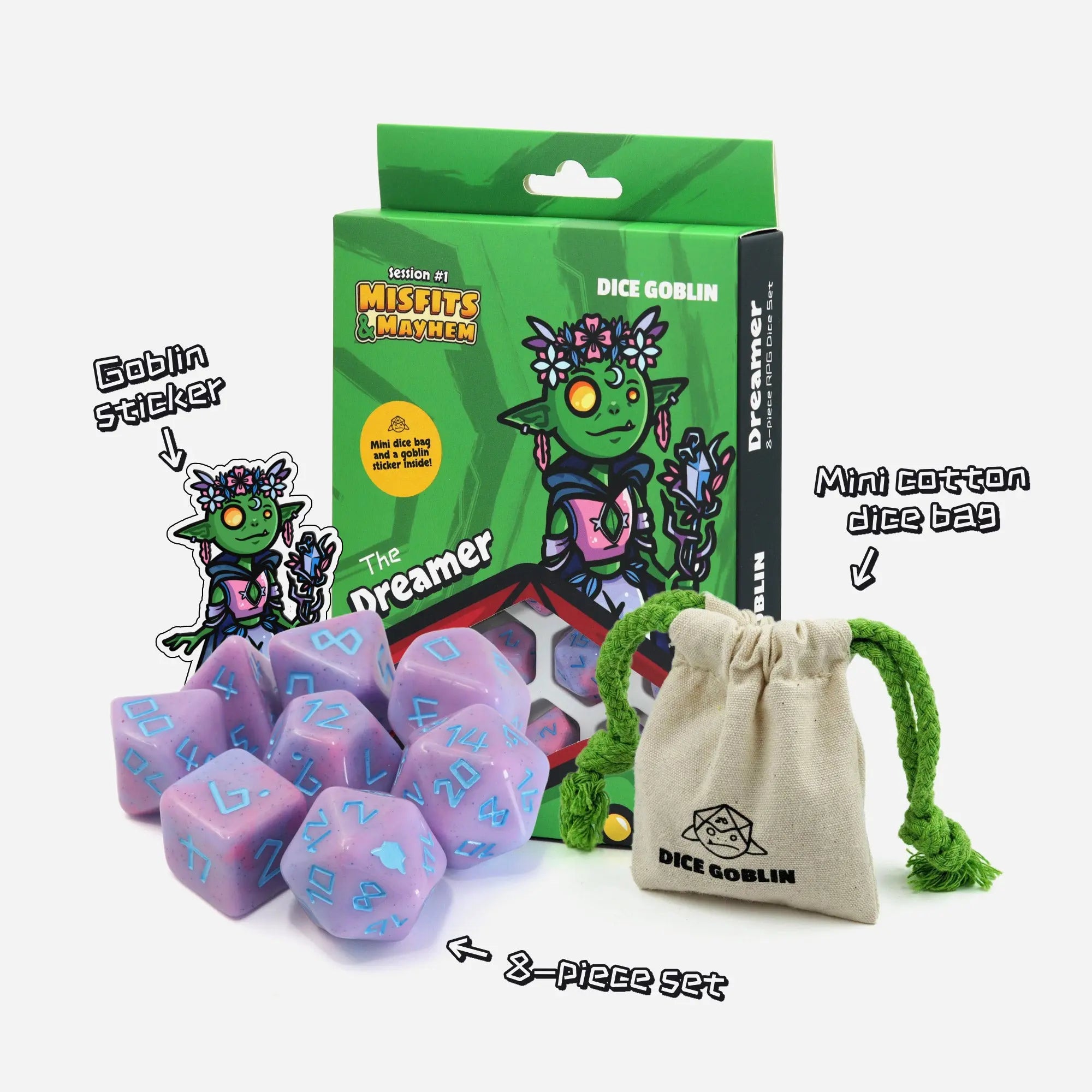 D&D Dice set - Dice Goblin: The Dreamer - Made In Camelot