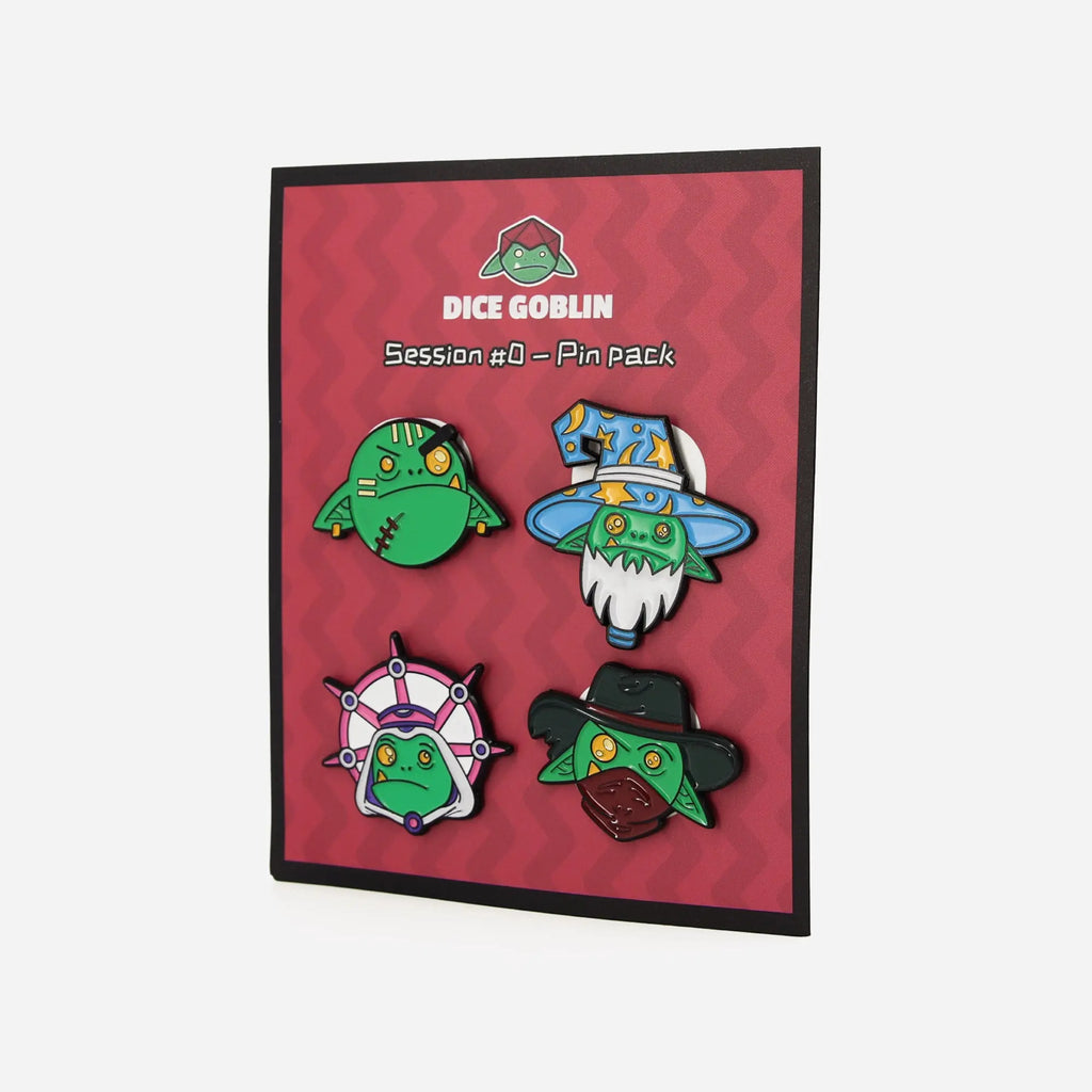 Dice Goblin Enamel pin badge - DnD RPG Session #0 Pin Pack – Party - Made In Camelot