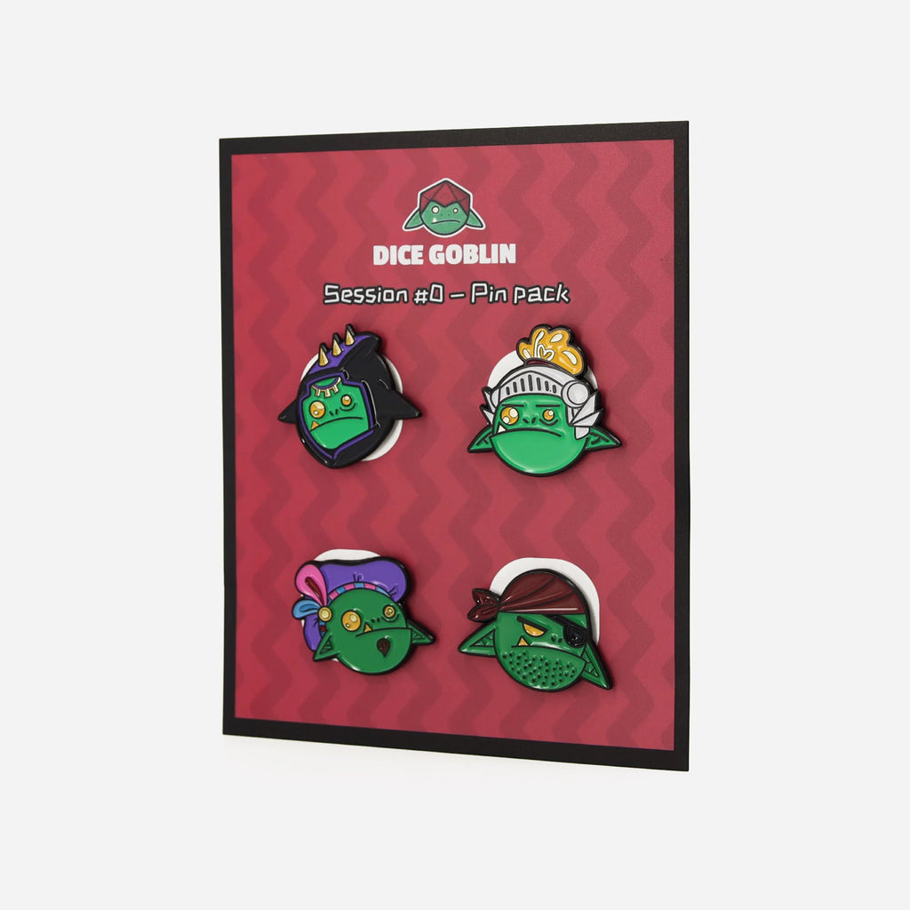 Dice Goblin Enamel pin badge - DnD RPG Session #0 Pin Pack – Party 2
