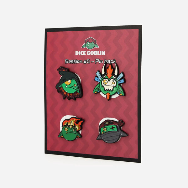 Dice Goblin Enamel pin badge - DnD RPG Session 0 Pin Pack – Party 3 - Made In Camelot